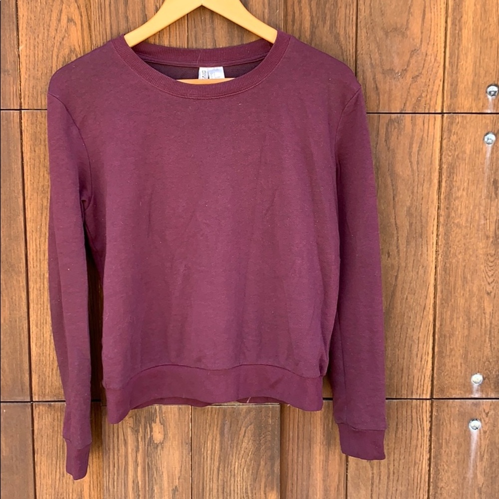 Divided long sleeve/crew neck